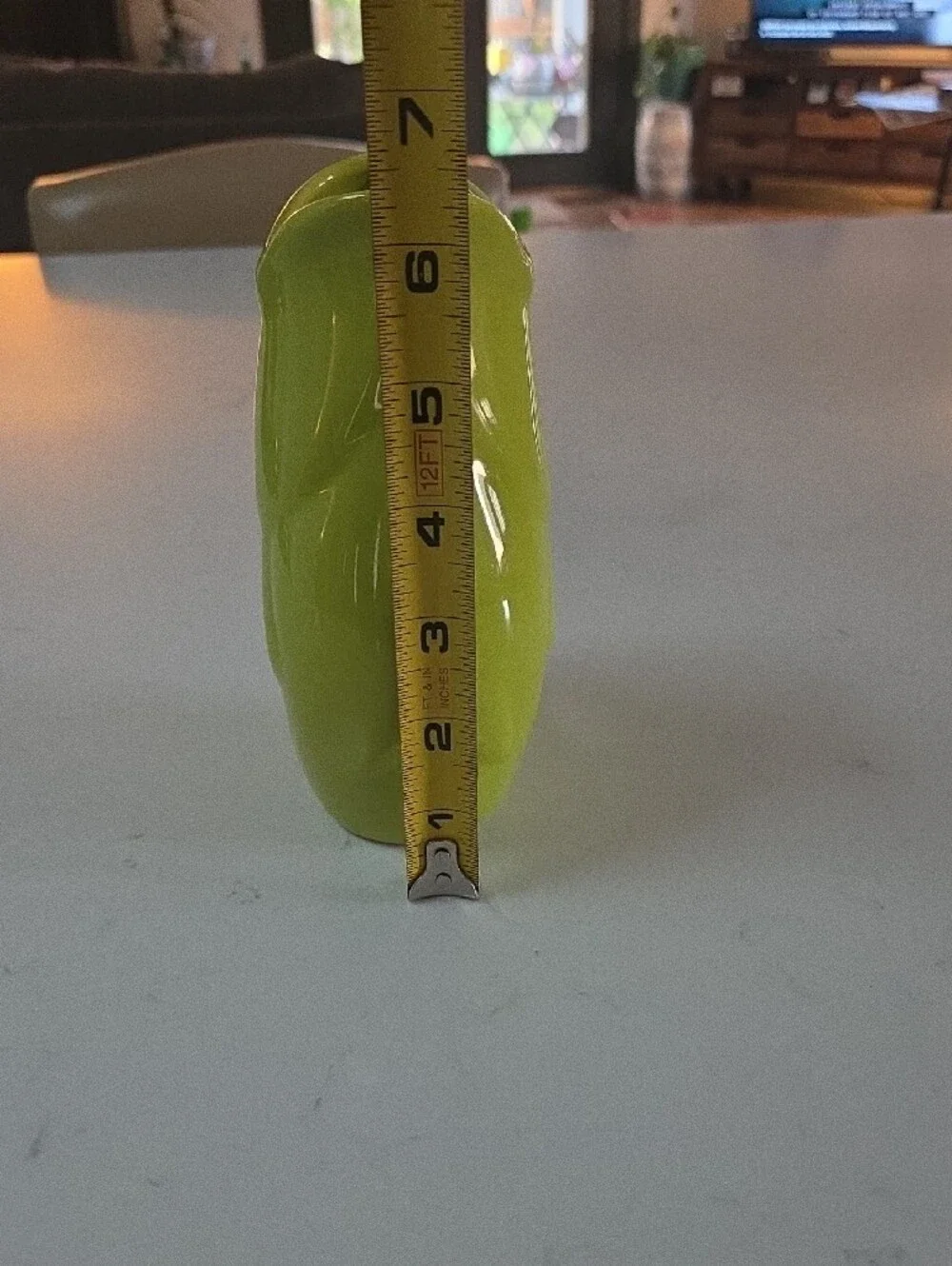 Ceramic Fish Accent Vase in Bright Lime Green 2006